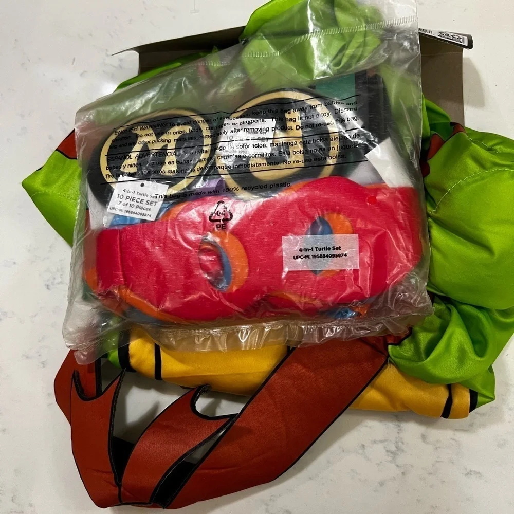 Rubie's TMNT 4-in-1 Costume Set with Green and Yellow